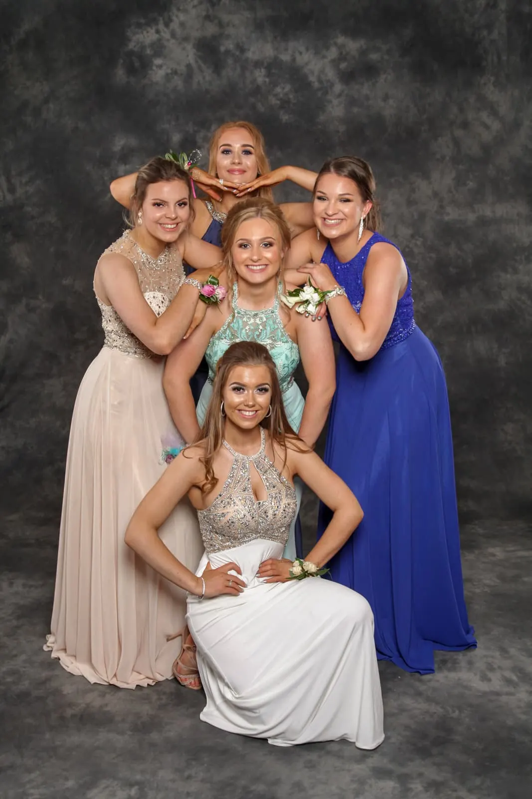 Students at a formal evening event